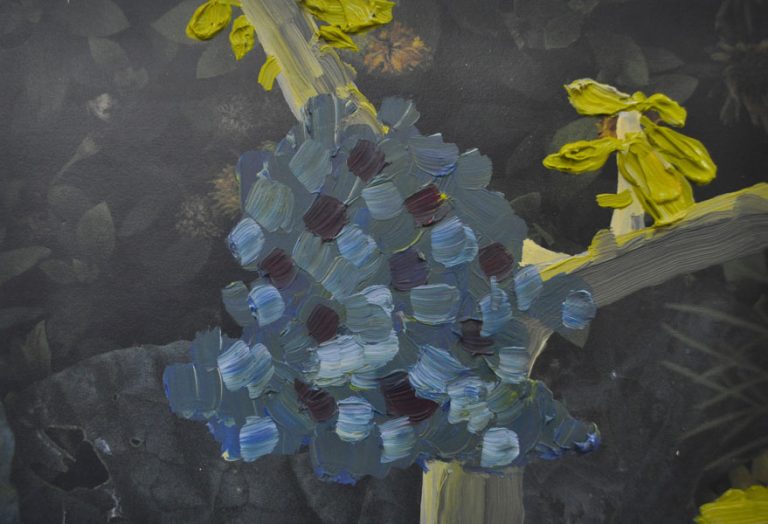 Imaginary Flowers on Leaves